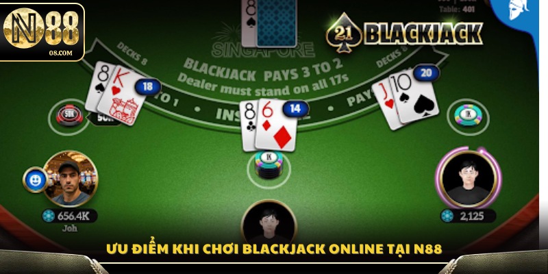Lợi ích nổi bật khi trải nghiệm Blackjack N88 